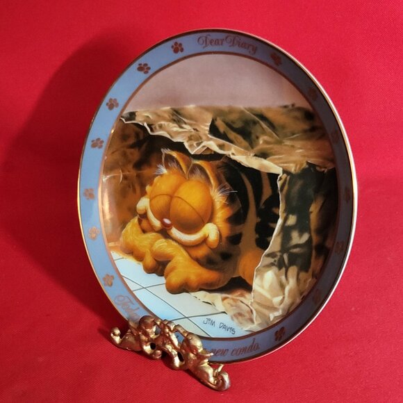 Garfield Collector Plate Dear Diary Series Today I Looked At A New Condo 1990 - Picture 13 of 13